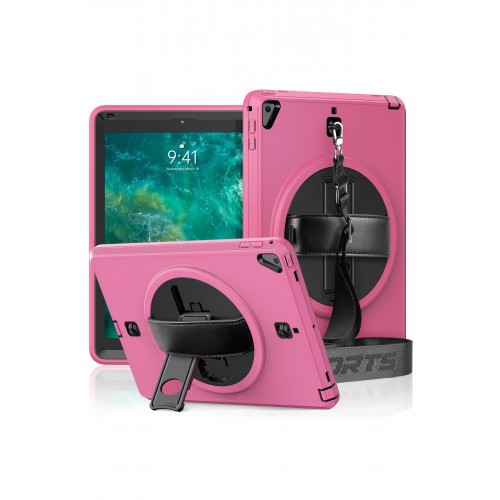 Newface iPad 5 Air 9.7 Kılıf Strap-C Otterbox Tablet Kapak - Pembe Newface iPad 5 Air 9.7 Kılıf Strap-C Otterbox Tablet Kapak - Pembe