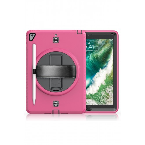 Newface iPad 5 Air 9.7 Kılıf Strap-C Otterbox Tablet Kapak - Pembe Newface iPad 5 Air 9.7 Kılıf Strap-C Otterbox Tablet Kapak - Pembe