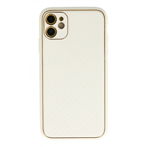 Newface iPhone 11 Kılıf Coco Karbon Silikon - Beyaz Newface iPhone 11 Kılıf Coco Karbon Silikon - Beyaz