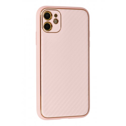 Newface iPhone 12 Kılıf Coco Karbon Silikon - Pembe Newface iPhone 12 Kılıf Coco Karbon Silikon - Pembe