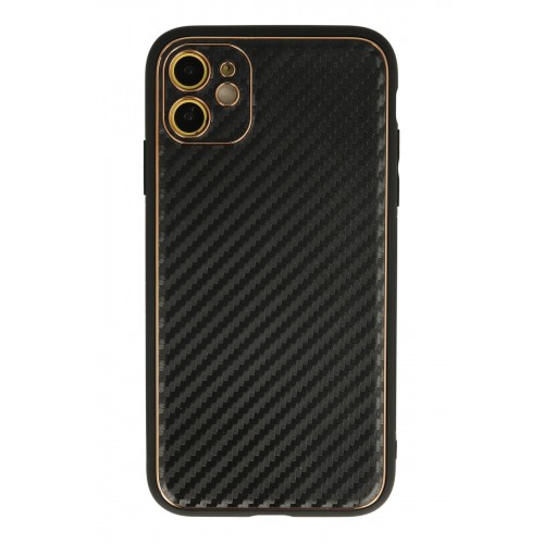 Newface iPhone 12 Kılıf Coco Karbon Silikon - Siyah Newface iPhone 12 Kılıf Coco Karbon Silikon - Siyah
