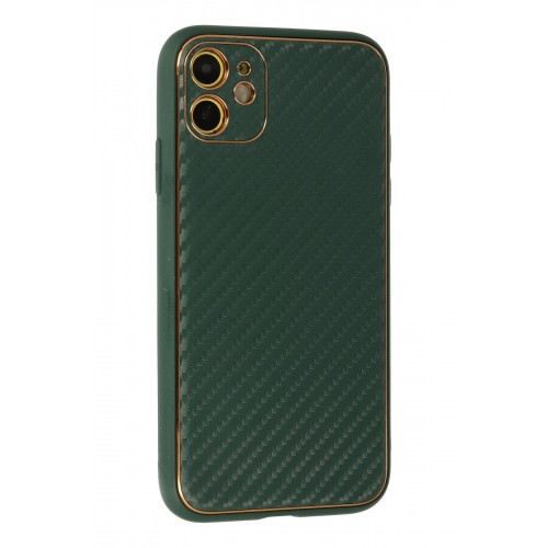 Newface iPhone 12 Kılıf Coco Karbon Silikon - Yeşil Newface iPhone 12 Kılıf Coco Karbon Silikon - Yeşil