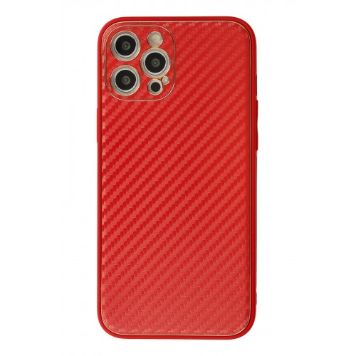 Newface iPhone 12 Pro Max Kılıf Coco Karbon Silikon - Kırmızı Newface iPhone 12 Pro Max Kılıf Coco Karbon Silikon - Kırmızı