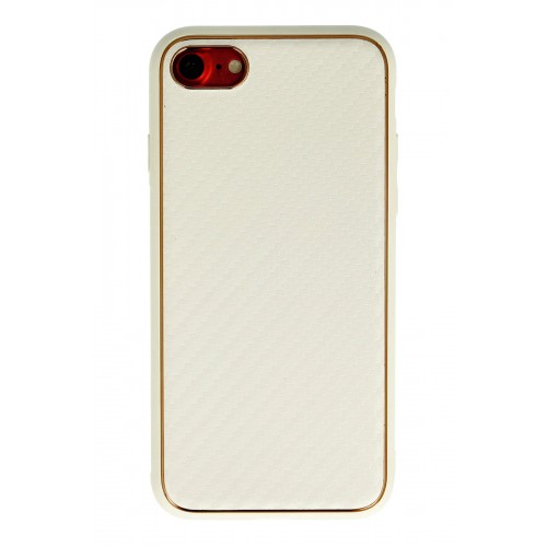 Newface iPhone 7 Kılıf Coco Karbon Silikon - Beyaz Newface iPhone 7 Kılıf Coco Karbon Silikon - Beyaz
