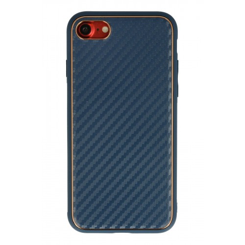 Newface iPhone 8 Kılıf Coco Karbon Silikon - Mavi Newface iPhone 8 Kılıf Coco Karbon Silikon - Mavi