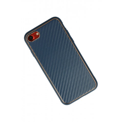 Newface iPhone 8 Kılıf Coco Karbon Silikon - Mavi Newface iPhone 8 Kılıf Coco Karbon Silikon - Mavi