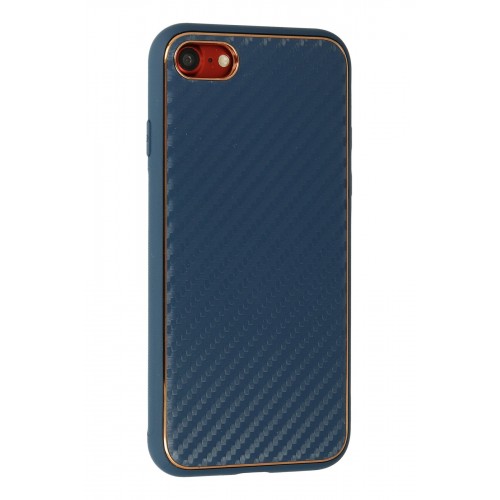 Newface iPhone 8 Kılıf Coco Karbon Silikon - Mavi Newface iPhone 8 Kılıf Coco Karbon Silikon - Mavi