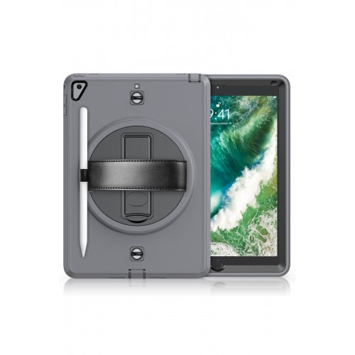 Newface iPad 5 Air 9.7 Kılıf Strap-C Otterbox Tablet Kapak - Gri Newface iPad 5 Air 9.7 Kılıf Strap-C Otterbox Tablet Kapak - Gri