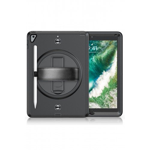 Newface iPad 9.7 (2017) Kılıf Strap-C Otterbox Tablet Kapak - Siyah Newface iPad 9.7 (2017) Kılıf Strap-C Otterbox Tablet Kapak - Siyah