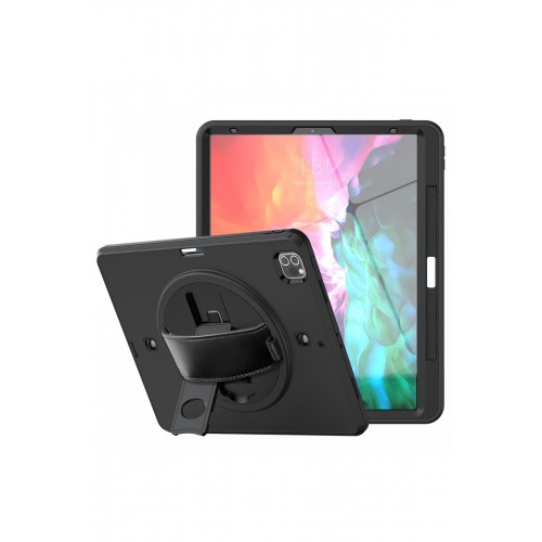Newface iPad Pro 12.9 (2018) Kılıf Strap-C Otterbox Tablet Kapak - Siyah Newface iPad Pro 12.9 (2018) Kılıf Strap-C Otterbox Tablet Kapak - Siyah