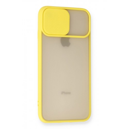 Newface iPhone SE 2020 Kılıf Palm Buzlu Kamera Sürgülü Silikon - Sarı Newface iPhone SE 2020 Kılıf Palm Buzlu Kamera Sürgülü Silikon - Sarı