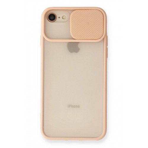 Newface iPhone SE 2020 Kılıf Palm Buzlu Kamera Sürgülü Silikon - Pembe Newface iPhone SE 2020 Kılıf Palm Buzlu Kamera Sürgülü Silikon - Pembe