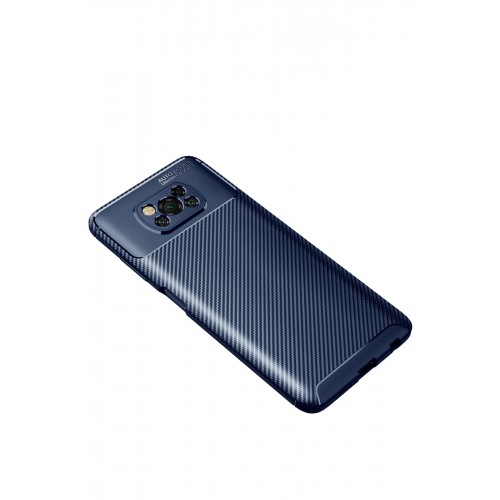 Newface Xiaomi Pocophone X3 Pro Kılıf Focus Karbon Silikon - Lacivert Newface Xiaomi Pocophone X3 Pro Kılıf Focus Karbon Silikon - Lacivert