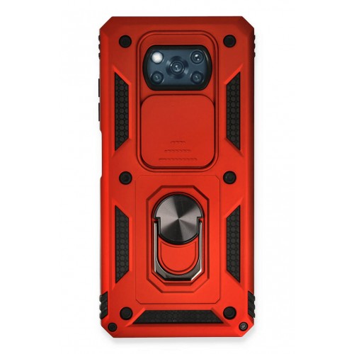 Newface Xiaomi Pocophone X3 Pro Kılıf Pars Lens Yüzüklü Silikon - Kırmızı Newface Xiaomi Pocophone X3 Pro Kılıf Pars Lens Yüzüklü Silikon - Kırmızı