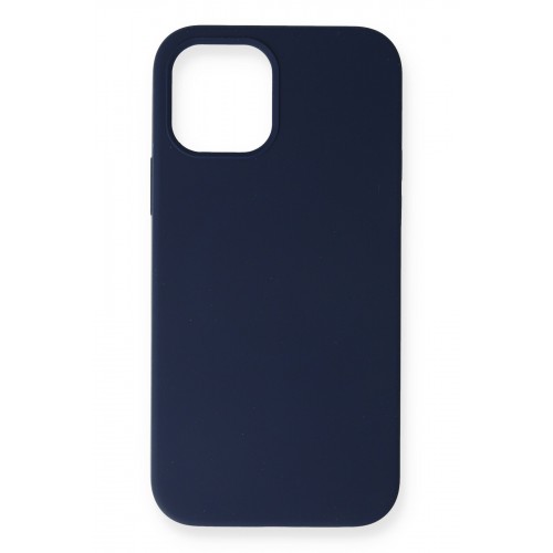 Newface iPhone 12 Mini Kılıf Magneticsafe Lansman Silikon Kapak - Lacivert