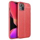 Newface iPhone 13 Kılıf Focus Derili Silikon - Kırmızı Newface iPhone 13 Kılıf Focus Derili Silikon - Kırmızı