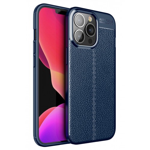 Newface iPhone 13 Pro Max Kılıf Focus Derili Silikon - Lacivert Newface iPhone 13 Pro Max Kılıf Focus Derili Silikon - Lacivert