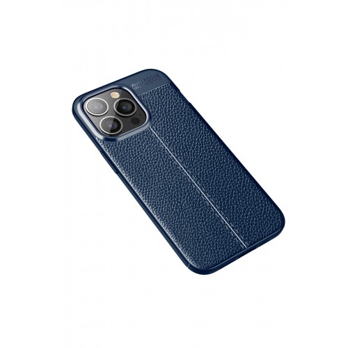 Newface iPhone 13 Pro Max Kılıf Focus Derili Silikon - Lacivert Newface iPhone 13 Pro Max Kılıf Focus Derili Silikon - Lacivert