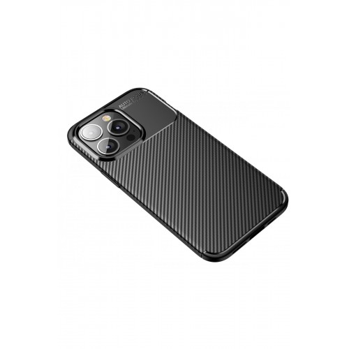 Newface iPhone 13 Pro Max Kılıf Focus Karbon Silikon - Siyah Newface iPhone 13 Pro Max Kılıf Focus Karbon Silikon - Siyah