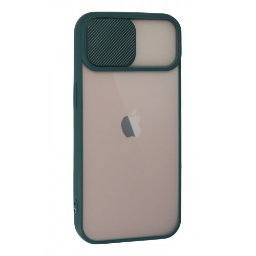Newface iPhone 13 Kılıf Palm Buzlu Kamera Sürgülü Silikon - Yeşil Newface iPhone 13 Kılıf Palm Buzlu Kamera Sürgülü Silikon - Yeşil