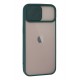 Newface iPhone 13 Kılıf Palm Buzlu Kamera Sürgülü Silikon - Yeşil