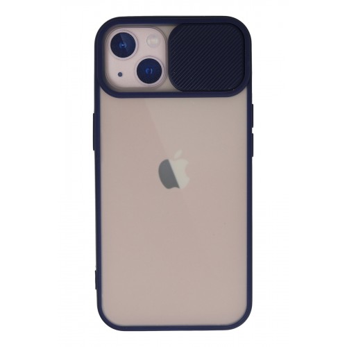 Newface iPhone 13 Kılıf Palm Buzlu Kamera Sürgülü Silikon - Lacivert Newface iPhone 13 Kılıf Palm Buzlu Kamera Sürgülü Silikon - Lacivert
