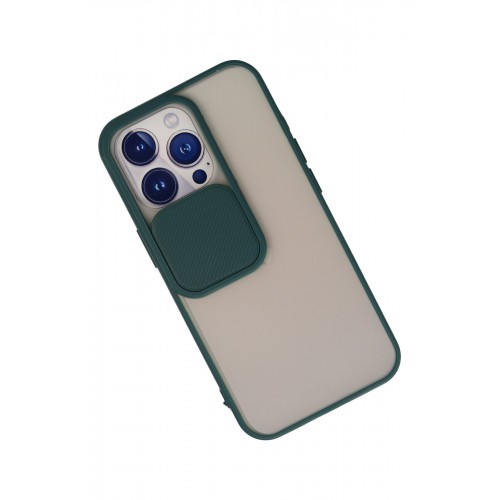 Newface iPhone 13 Pro Kılıf Palm Buzlu Kamera Sürgülü Silikon - Yeşil Newface iPhone 13 Pro Kılıf Palm Buzlu Kamera Sürgülü Silikon - Yeşil