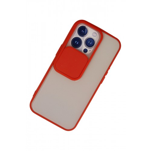 Newface iPhone 13 Pro Kılıf Palm Buzlu Kamera Sürgülü Silikon - Kırmızı Newface iPhone 13 Pro Kılıf Palm Buzlu Kamera Sürgülü Silikon - Kırmızı