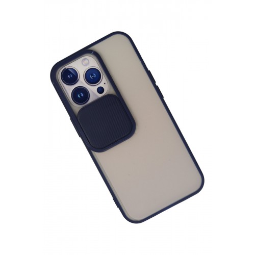 Newface iPhone 13 Pro Kılıf Palm Buzlu Kamera Sürgülü Silikon - Lacivert Newface iPhone 13 Pro Kılıf Palm Buzlu Kamera Sürgülü Silikon - Lacivert