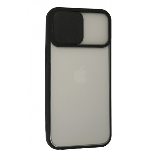 Newface iPhone 13 Pro Max Kılıf Palm Buzlu Kamera Sürgülü Silikon - Siyah Newface iPhone 13 Pro Max Kılıf Palm Buzlu Kamera Sürgülü Silikon - Siyah