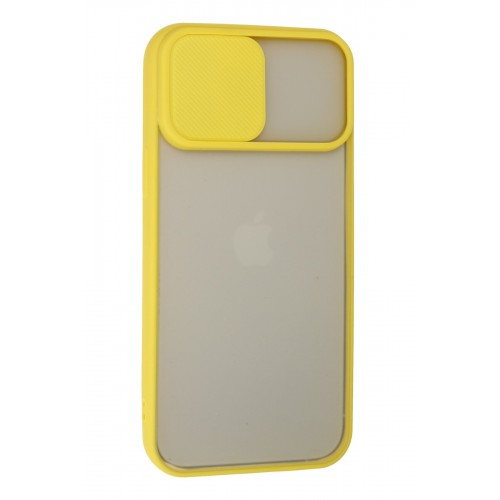 Newface iPhone 13 Pro Max Kılıf Palm Buzlu Kamera Sürgülü Silikon - Sarı Newface iPhone 13 Pro Max Kılıf Palm Buzlu Kamera Sürgülü Silikon - Sarı