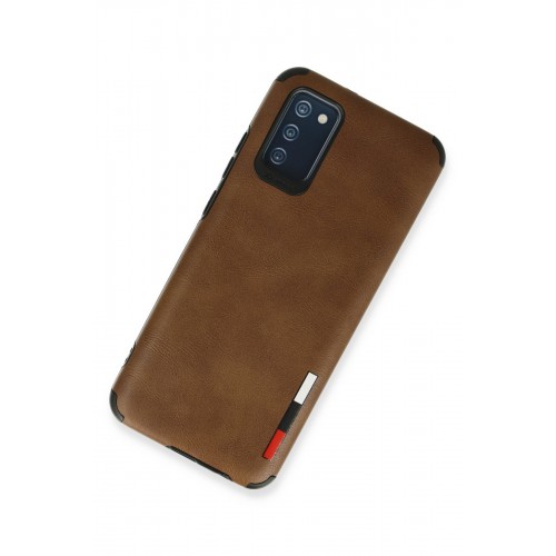Newface Samsung Galaxy A03S Kılıf Loop Deri Silikon - Kahverengi Newface Samsung Galaxy A03S Kılıf Loop Deri Silikon - Kahverengi