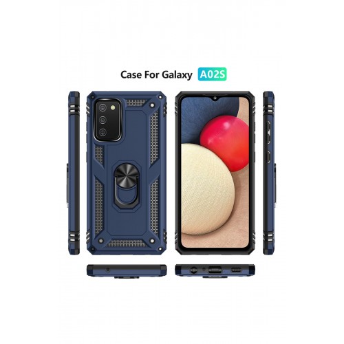 Newface Samsung Galaxy A03S Kılıf Sofya Yüzüklü Silikon Kapak - Lacivert Newface Samsung Galaxy A03S Kılıf Sofya Yüzüklü Silikon Kapak - Lacivert