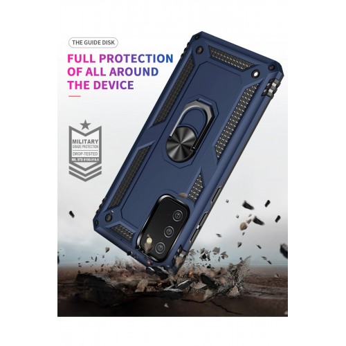 Newface Samsung Galaxy A03S Kılıf Sofya Yüzüklü Silikon Kapak - Lacivert Newface Samsung Galaxy A03S Kılıf Sofya Yüzüklü Silikon Kapak - Lacivert