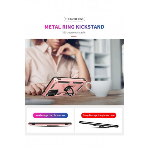 Newface Samsung Galaxy A03S Kılıf Sofya Yüzüklü Silikon Kapak - Rose Newface Samsung Galaxy A03S Kılıf Sofya Yüzüklü Silikon Kapak - Rose
