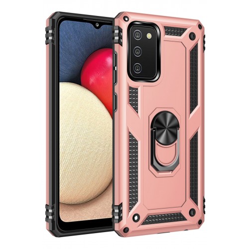 Newface Samsung Galaxy A03S Kılıf Sofya Yüzüklü Silikon Kapak - Rose Newface Samsung Galaxy A03S Kılıf Sofya Yüzüklü Silikon Kapak - Rose