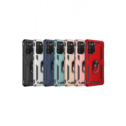 Newface Samsung Galaxy A03S Kılıf Sofya Yüzüklü Silikon Kapak - Rose Newface Samsung Galaxy A03S Kılıf Sofya Yüzüklü Silikon Kapak - Rose