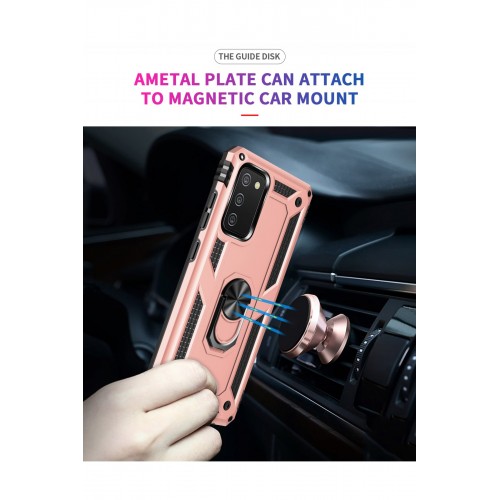 Newface Samsung Galaxy A03S Kılıf Sofya Yüzüklü Silikon Kapak - Rose Newface Samsung Galaxy A03S Kılıf Sofya Yüzüklü Silikon Kapak - Rose