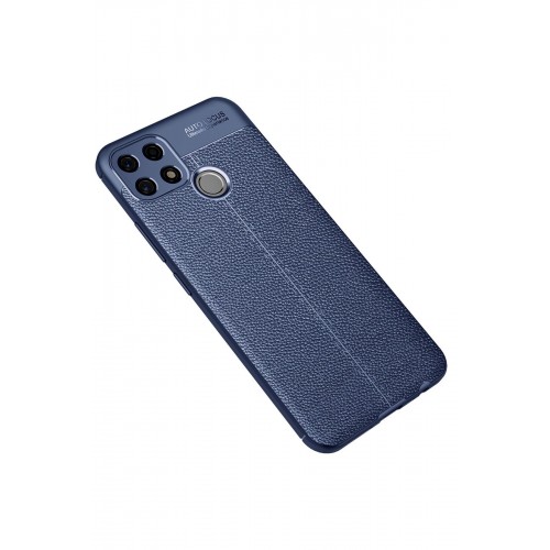 Newface Oppo A15S Kılıf Focus Derili Silikon - Lacivert Newface Oppo A15S Kılıf Focus Derili Silikon - Lacivert