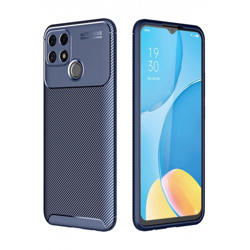 Newface Oppo A15S Kılıf Focus Karbon Silikon - Lacivert Newface Oppo A15S Kılıf Focus Karbon Silikon - Lacivert