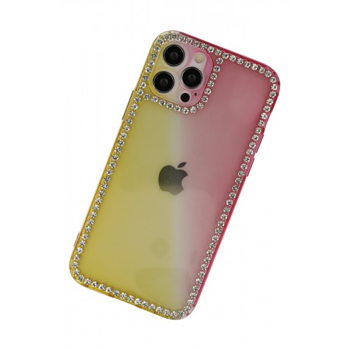 Newface iPhone 12 Pro Kılıf İmaj Silikon - Sarı-Pembe Newface iPhone 12 Pro Kılıf İmaj Silikon - Sarı-Pembe