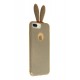 Newface Samsung Galaxy A9 2018 Kılıf Rabbit Simli Silikon - Gold Newface Samsung Galaxy A9 2018 Kılıf Rabbit Simli Silikon - Gold