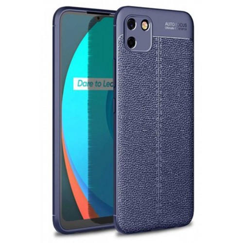 Newface Realme C11 Kılıf Focus Derili Silikon - Lacivert Newface Realme C11 Kılıf Focus Derili Silikon - Lacivert