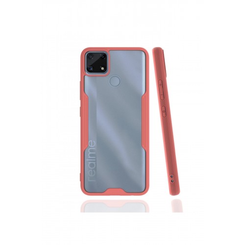 Newface Realme C25 Kılıf Platin Silikon - Pembe