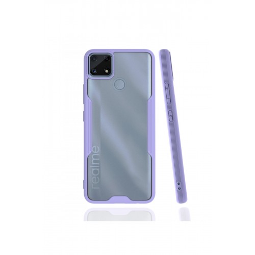 Newface Realme C25 Kılıf Platin Silikon - Lila