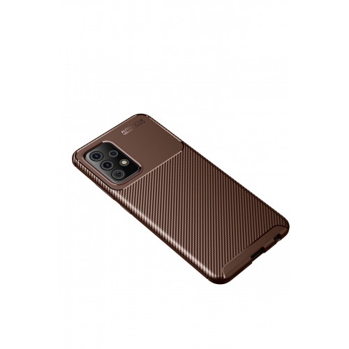 Newface Samsung Galaxy A52S Kılıf Focus Karbon Silikon - Kahverengi Newface Samsung Galaxy A52S Kılıf Focus Karbon Silikon - Kahverengi