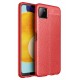 Newface Samsung Galaxy M22 Kılıf Focus Derili Silikon - Kırmızı Newface Samsung Galaxy M22 Kılıf Focus Derili Silikon - Kırmızı