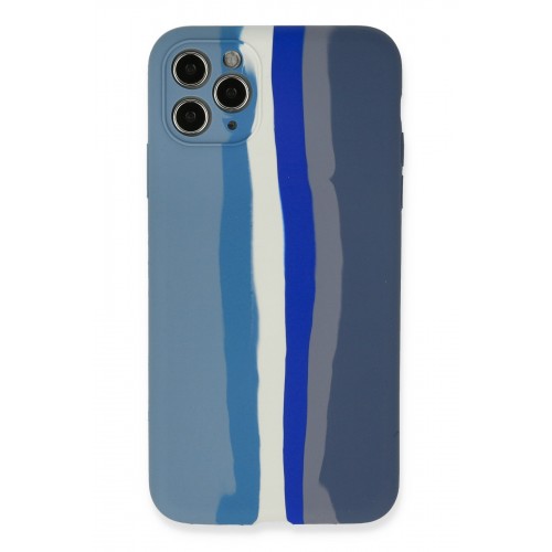 Newface iPhone 11 Pro Kılıf Ebruli Lansman Silikon - Mavi-Gri Newface iPhone 11 Pro Kılıf Ebruli Lansman Silikon - Mavi-Gri