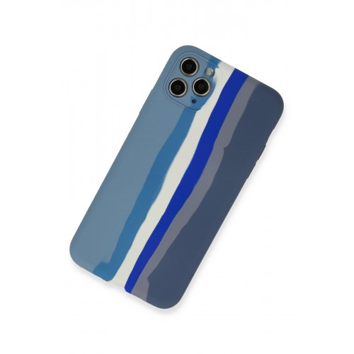 Newface iPhone 11 Pro Kılıf Ebruli Lansman Silikon - Mavi-Gri Newface iPhone 11 Pro Kılıf Ebruli Lansman Silikon - Mavi-Gri