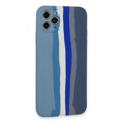 Newface iPhone 11 Pro Kılıf Ebruli Lansman Silikon - Mavi-Gri Newface iPhone 11 Pro Kılıf Ebruli Lansman Silikon - Mavi-Gri
